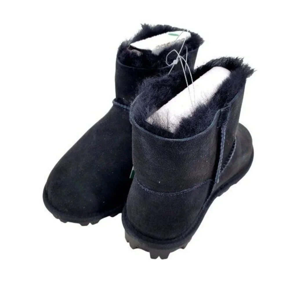 Kirkland 2 Kids Boots Suede Fur Boots Winter Snow Shearling Genuine Sheepskin